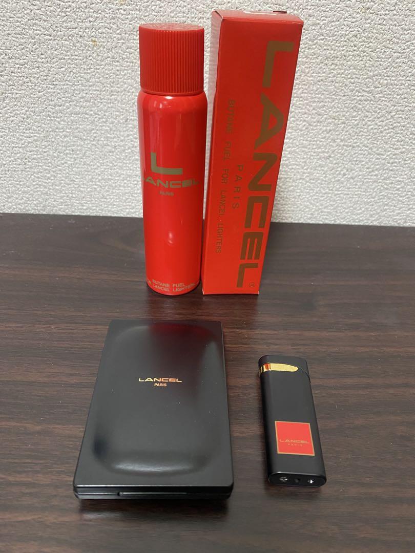 LANCEL ガスライターセット 赤