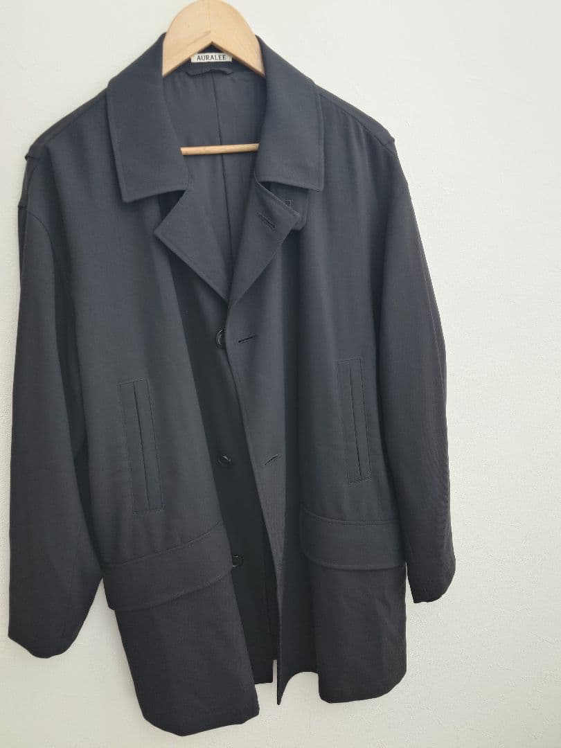 オーラリーHARD TWIST WOOL DOBBY HALF COAT AURALEE HARD TWIST WOOL DOBBY HALF COAT