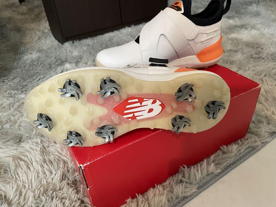 New Balance BOA ゴルフシューズ ホワイト/オレンジ