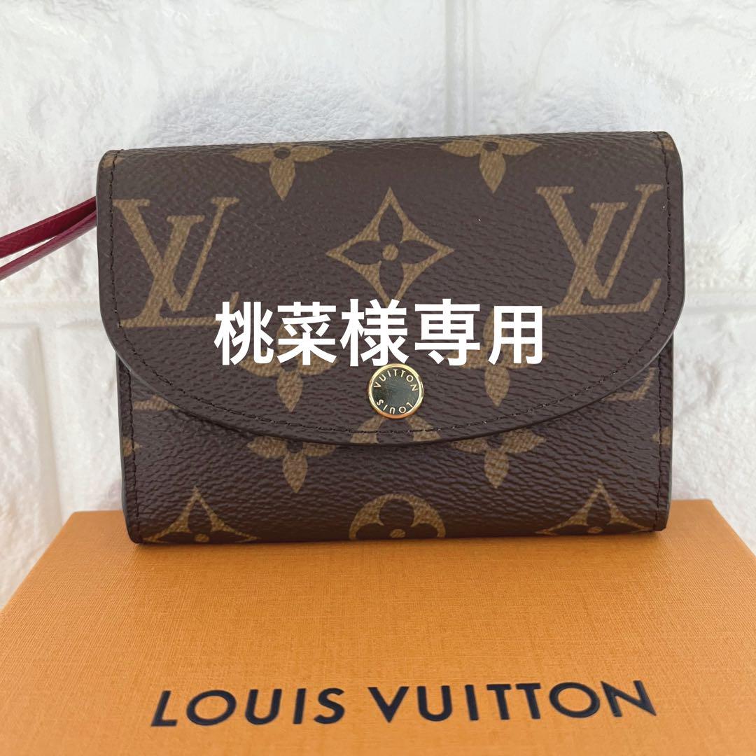 未使用に近い✨　ルイ ヴィトン　ポルトモネ ロザリ　フューシャ　モノグラム