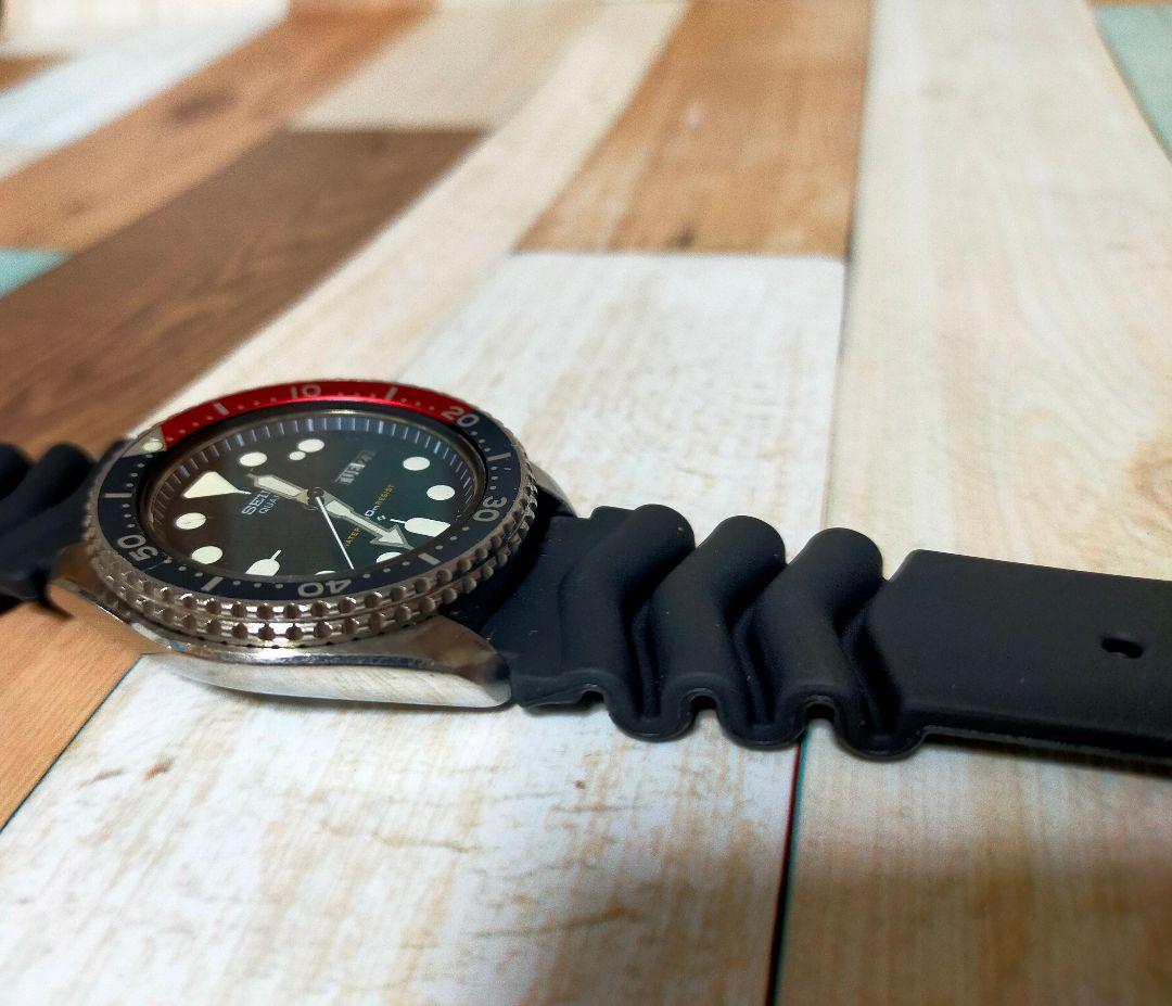 SEIKO ダイバーウォッチ 7548-700b ペプシベゼル
