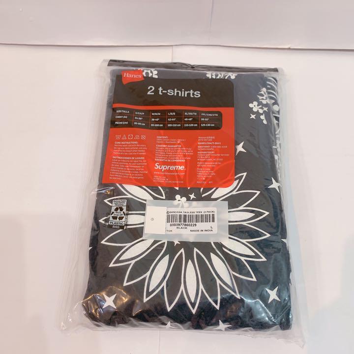 黒 L Supreme Hanes Bandana Tees バンダナTシャツ