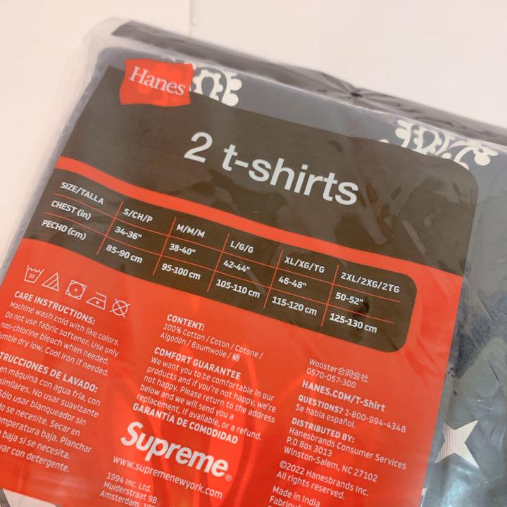 黒 L Supreme Hanes Bandana Tees バンダナTシャツ