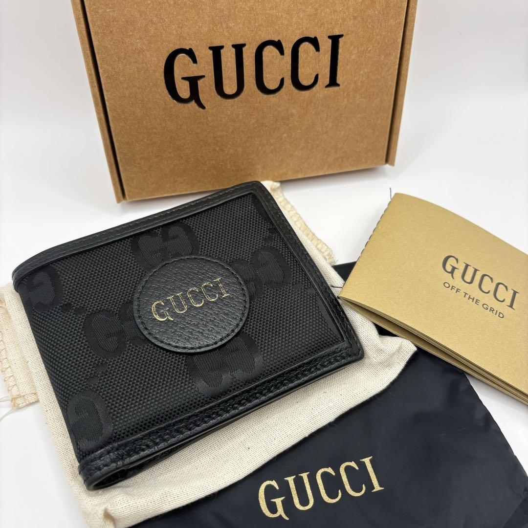 GUCCI 二つ折り財布　625574 496334 オフ ザ グリッド　黒