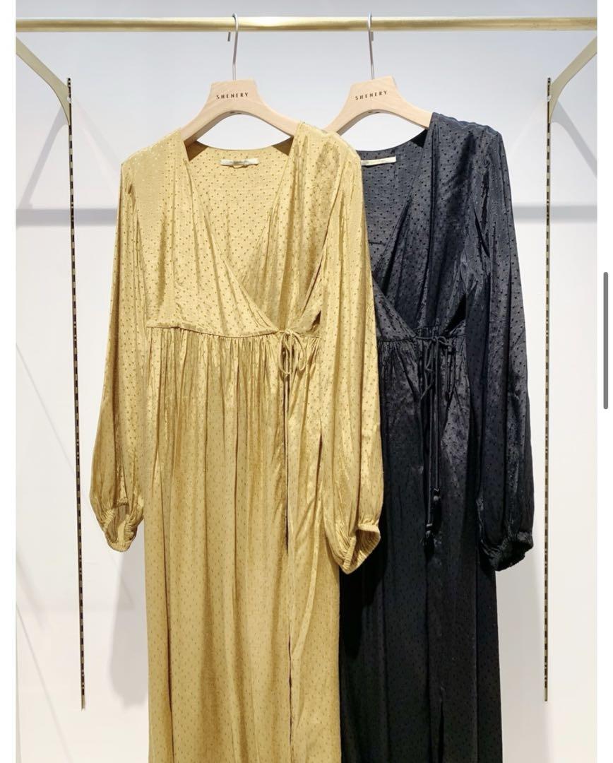 美品✨ne Quittez pas　カシュクールワンピース　レーヨンドビーガウン