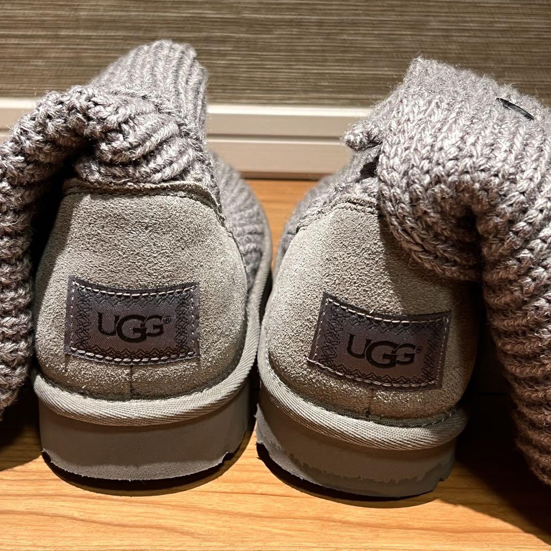 UGG/ニットブーツ/ロングブーツ/グレー/ladies/25 レディース