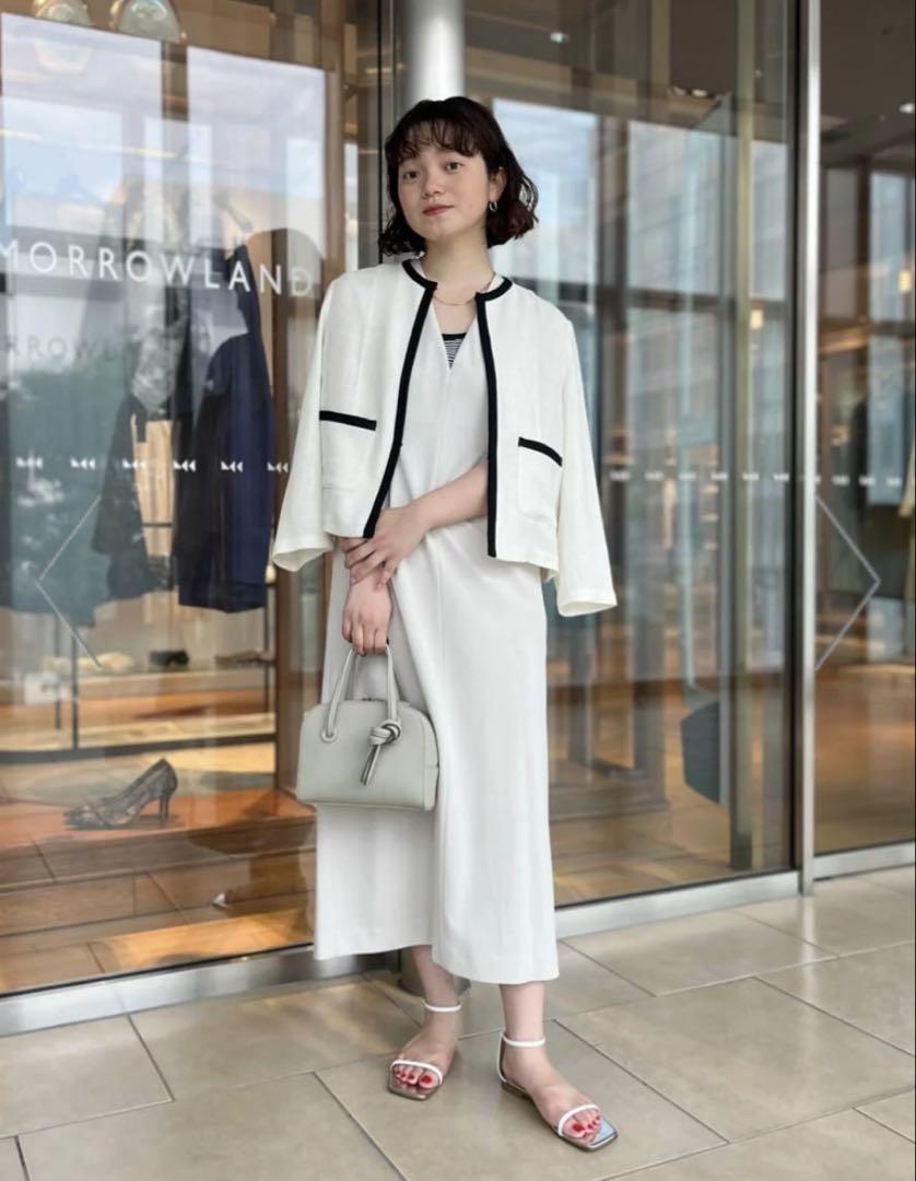 【新品】Ballsey カラミ ノーカラージャケット　バイカラー　現行品