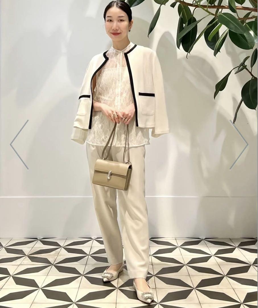 【新品】Ballsey カラミ ノーカラージャケット　バイカラー　現行品