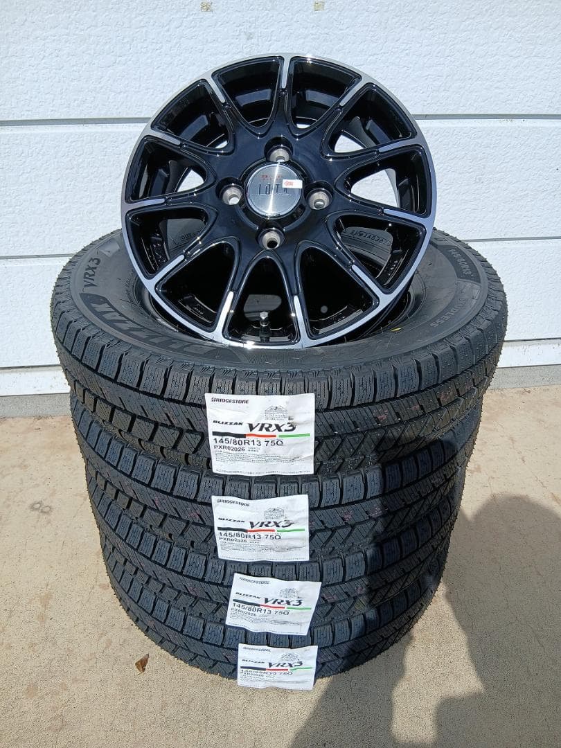 送料込★ブリヂストン145/80R13★スタッドレスセット★IOTA+VRX3