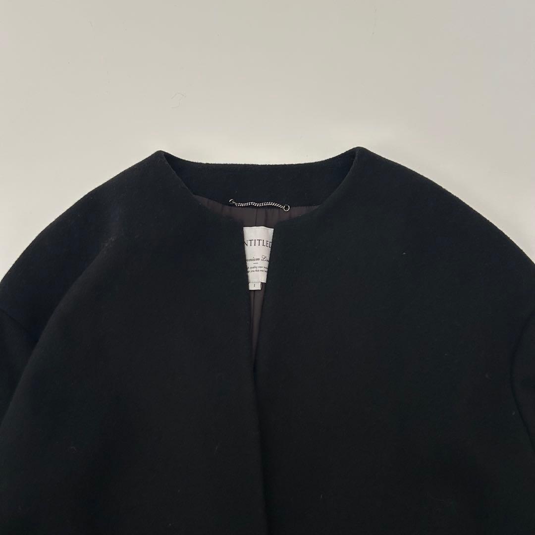 UNTITLED プレミアム カシミヤ ノーカラーコート 1 UNTITLED プレミアム カシミヤ ノーカラーコート 1