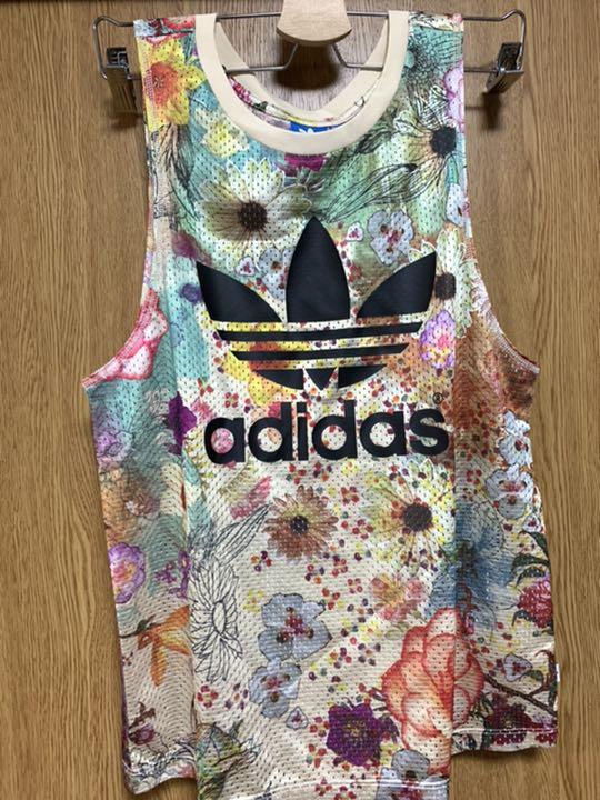 90s adidas メッシュ タンクトップ - メルカリ