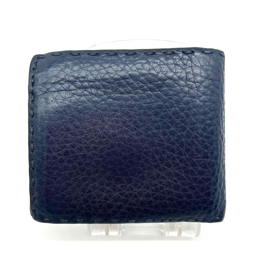 正規品 セレリア FENDI レザー 二つ折り長財布 ネイビー グリーン 正規品 セレリア FENDI レザー 二つ折り長財布 ネイビー グリーン