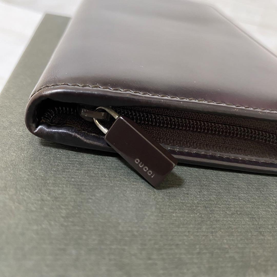 【箱付】GUCCI グッチ 長財布 ビッグロゴ ラウンドジップ ユニセックス