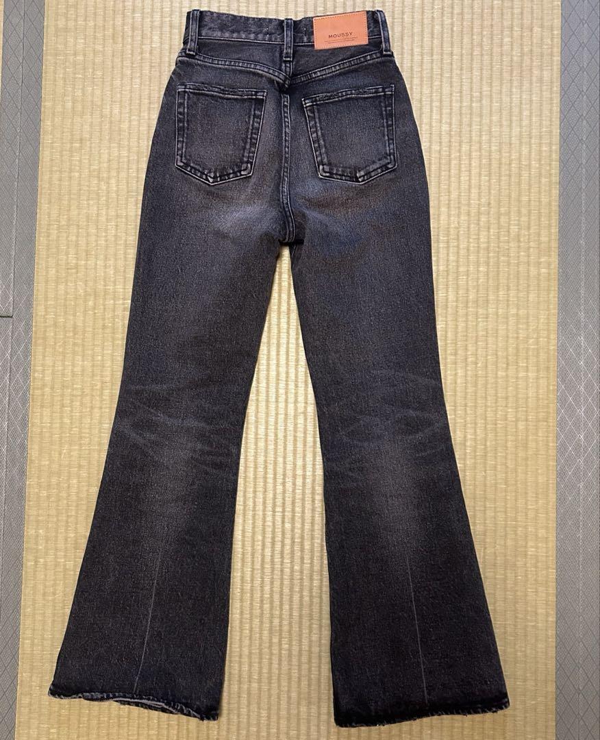 R【MOUSSY】 MVS BLACK FLARE フレア デニム 23