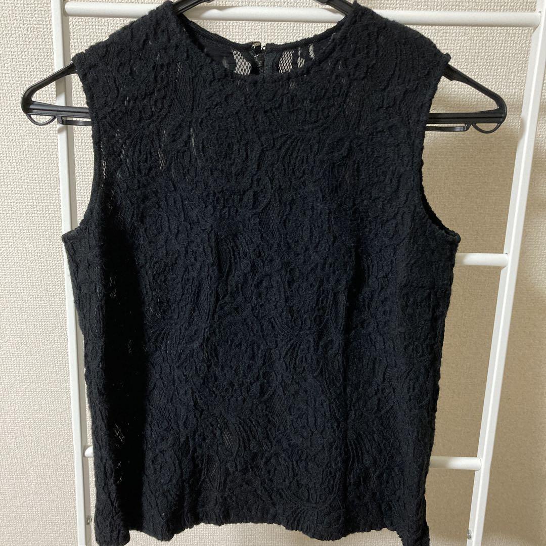 美品コムデギャルソン総レースブラウス