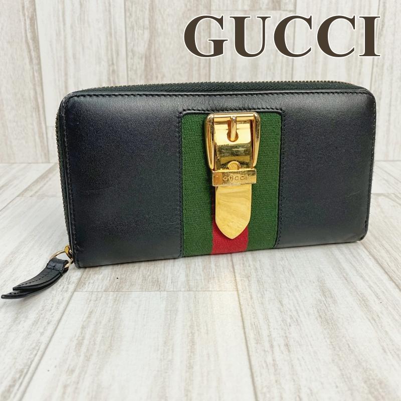 グッチ GUCCI ラウンドファスナー長財布 シルヴィ シェリー ウェブ(¥24,900) - メルカリ スマホでかんたん フリマアプリ