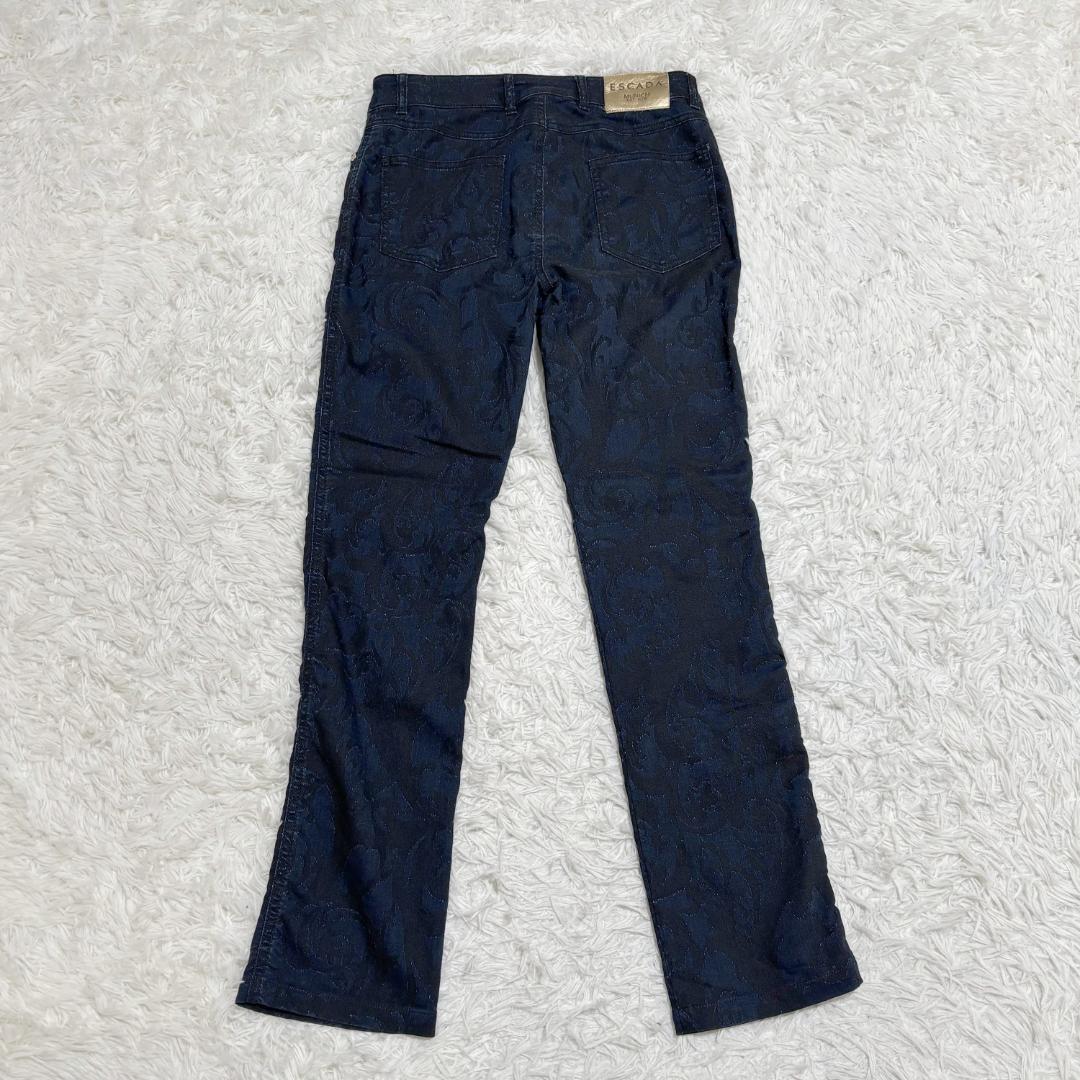 【美品】ESCADA 総柄ストレッチデニムパンツ 36 S ブルー 美品】ESCADA 総柄ストレッチデニムパンツ 36 S ブルー - メルカリ