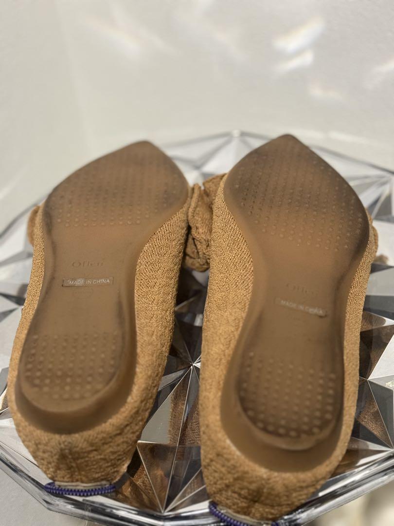 美品！オッフェン　ポインテッドシューズ　キャメル