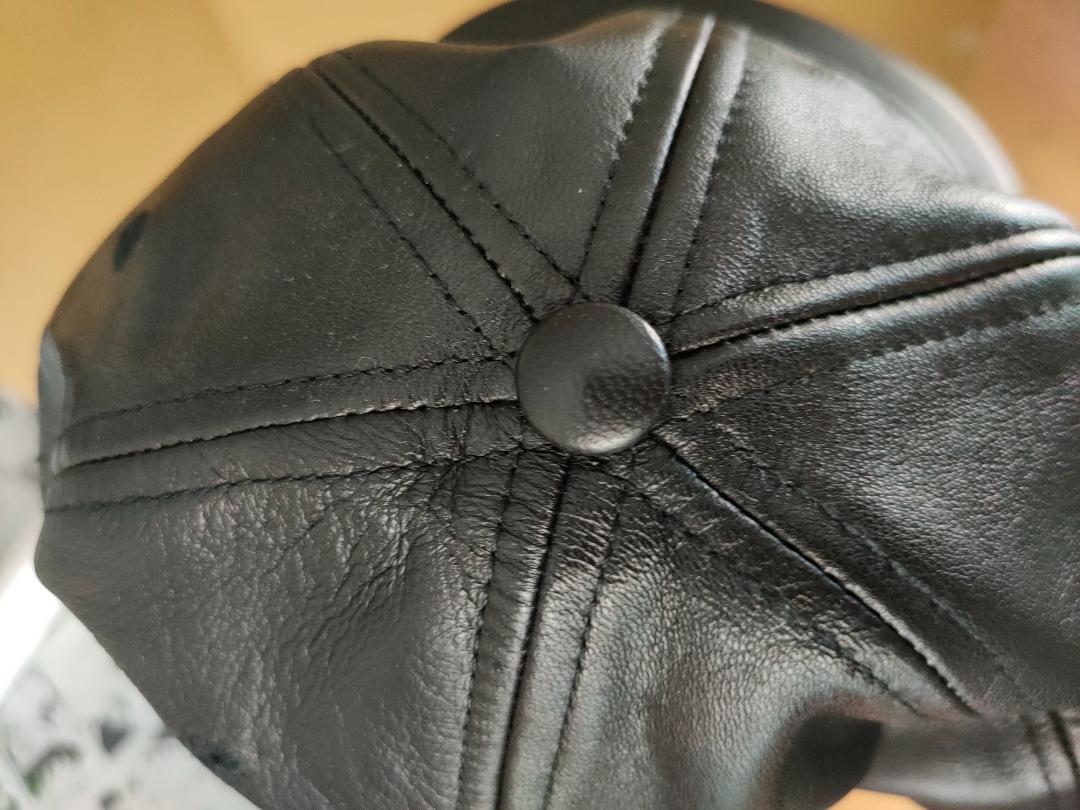 帽子 Supreme Leather Classic Logo 6 Panel Cap