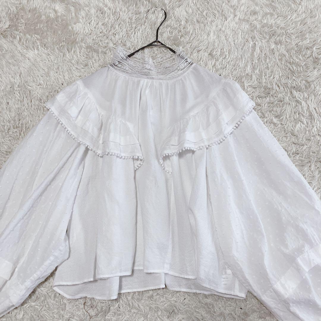 人気 ブランド 服をチェック - 最新トレンドファッション 定価¥24,200】完売品イエナラブークルドビードットレースブラウス トップス