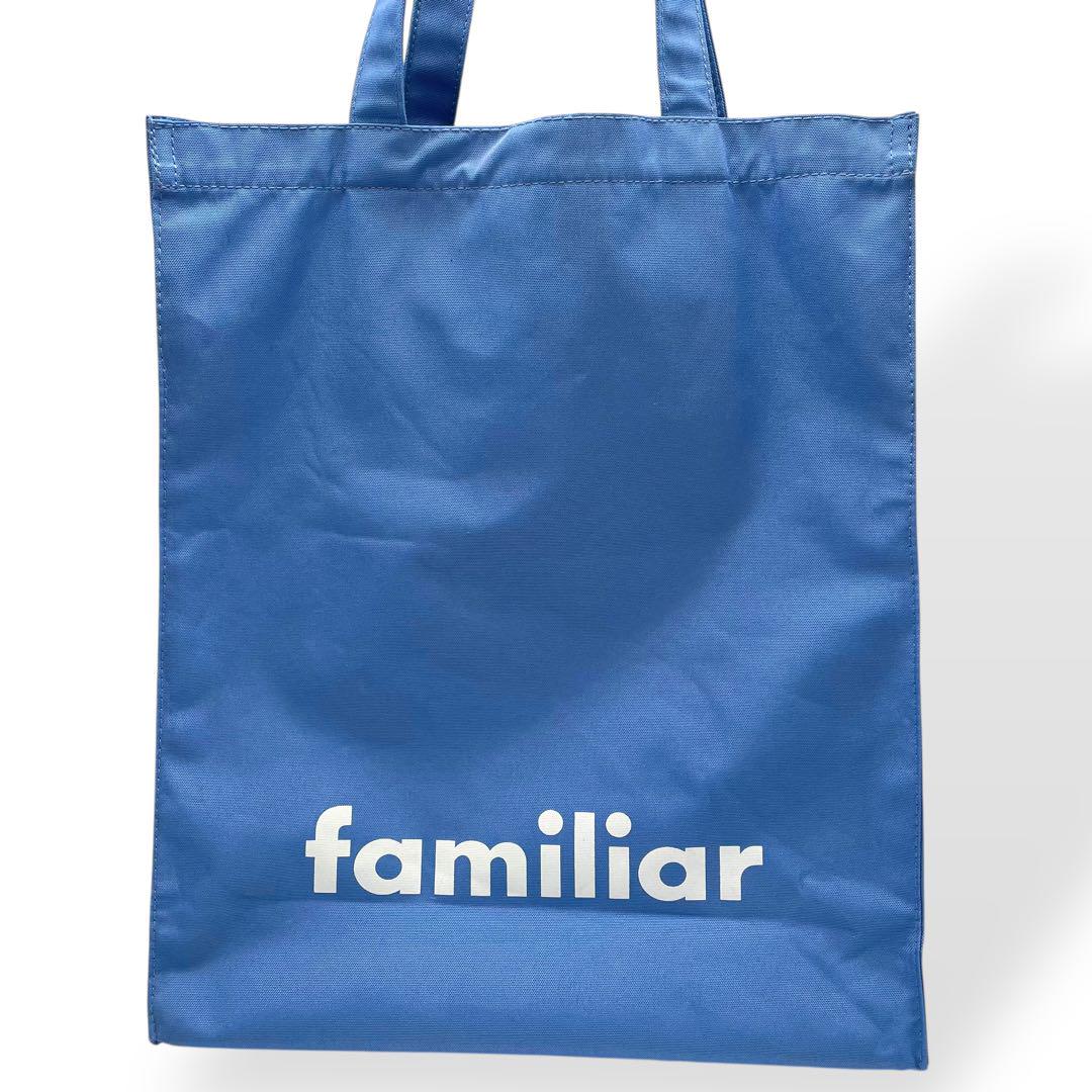 美品 familiar ファミリア トートバッグ 非売 ノベルティ ブルー