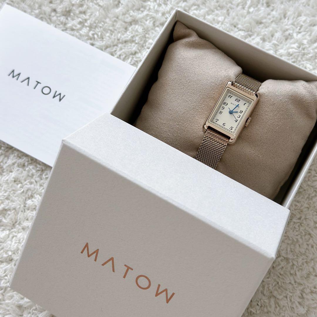 MATOW♡ゴールド メッシュストラップ 時計 新品同様 - メルカリ