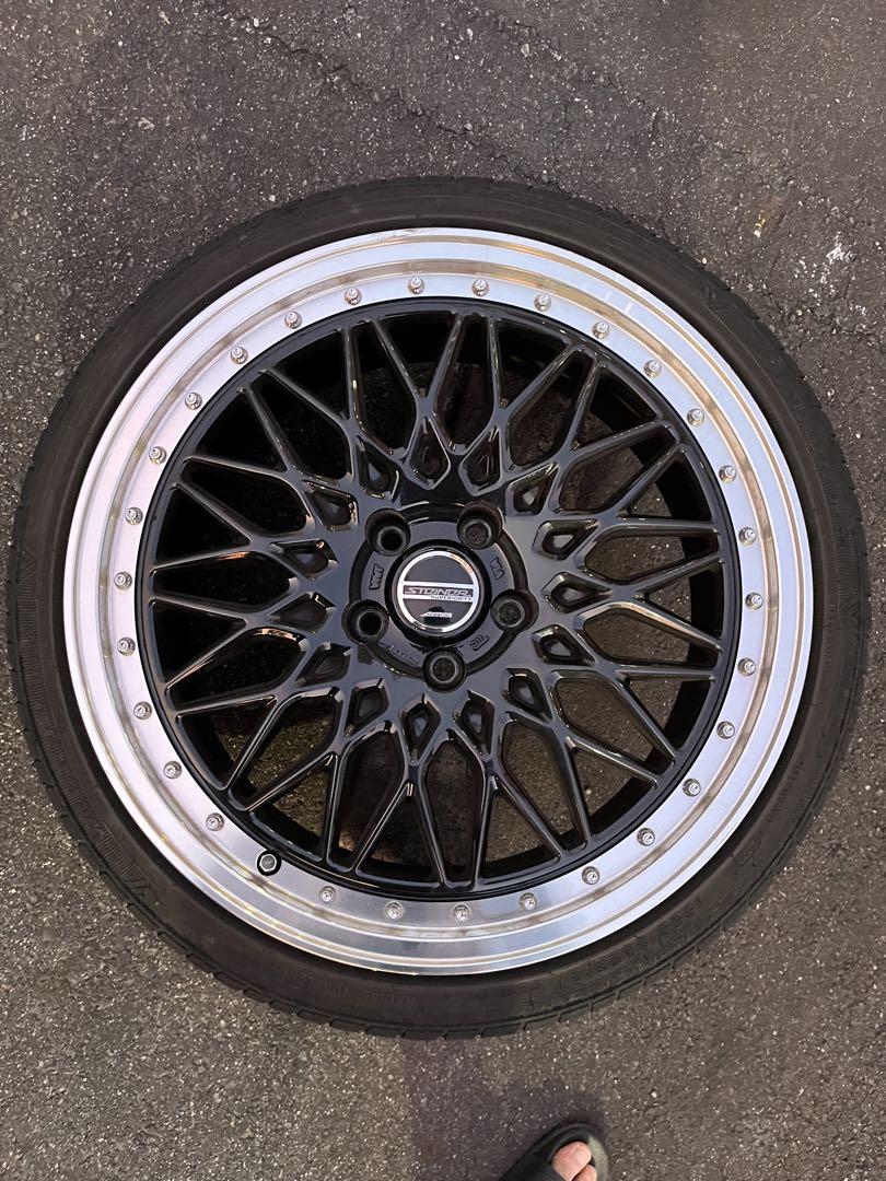 AME シュタイナー メッシュホイール 19インチ タイヤ付き4本セット