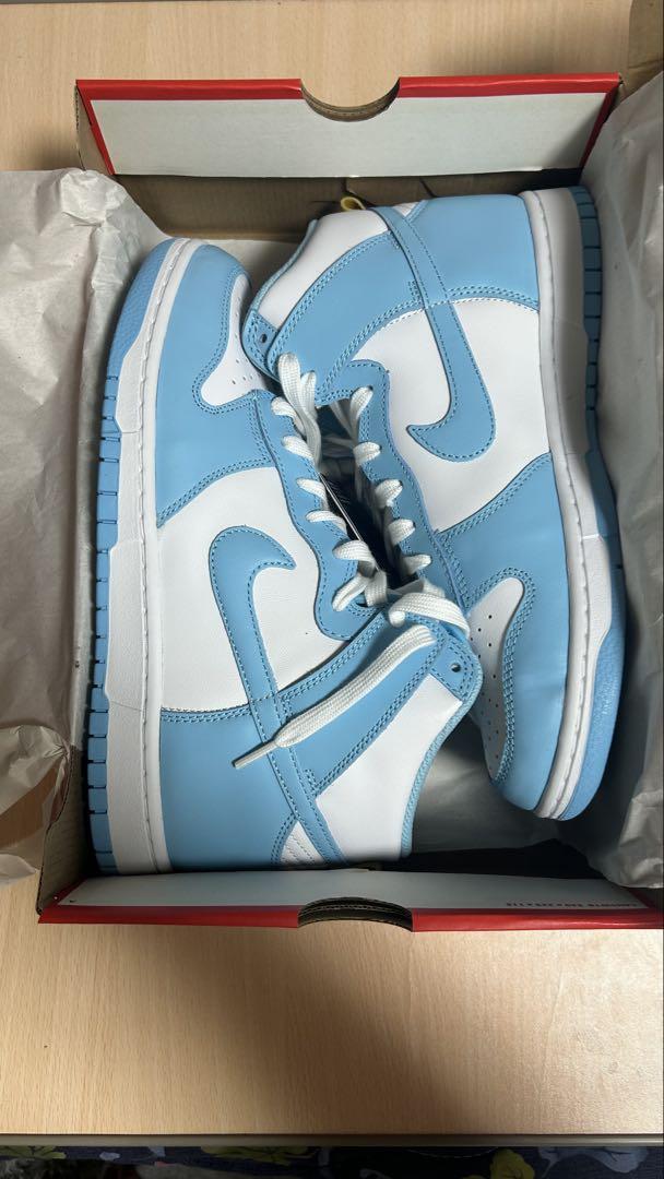 無料クーポン配布 アプリ 新品・未使用・タグ付き】Nike ライトブルー/ホワイト High Dunk シューズ(男性用)