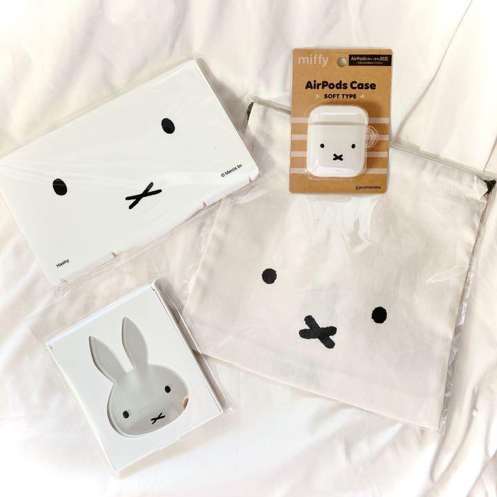 レア⭐️ミッフィー⚘フェイスデザイン4点セット マスクケースAirPods 巾着 - メルカリ レア⭐️ミッフィー⚘フェイスデザイン4点セット マスクケースAirPods 巾着 - メルカリ