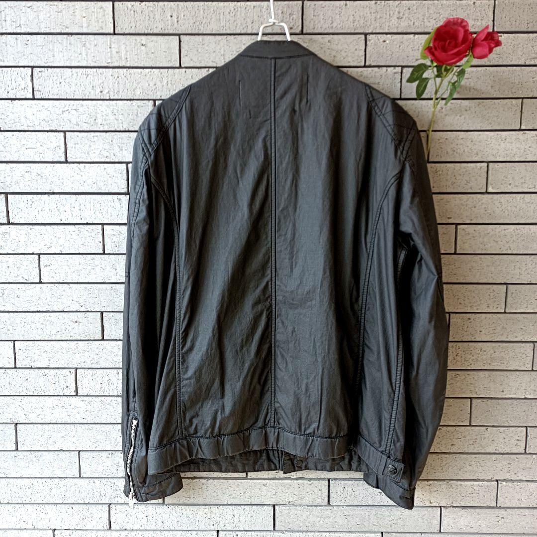 ♠【リプレイ】✨美品　ライダースジャケット　イケてる　付属牛革　ブラック/黒　M