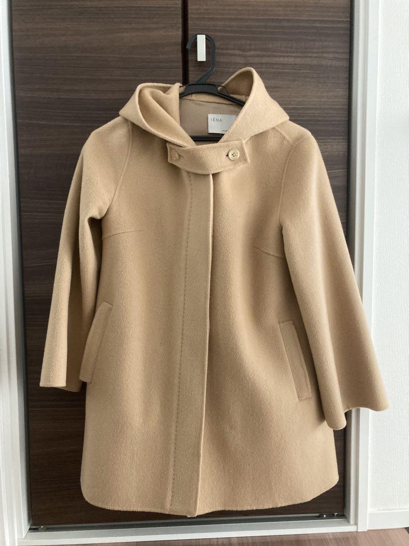 美品　IENA　ショートコート　フード　ベージュ　イエナ　フリーサイズ