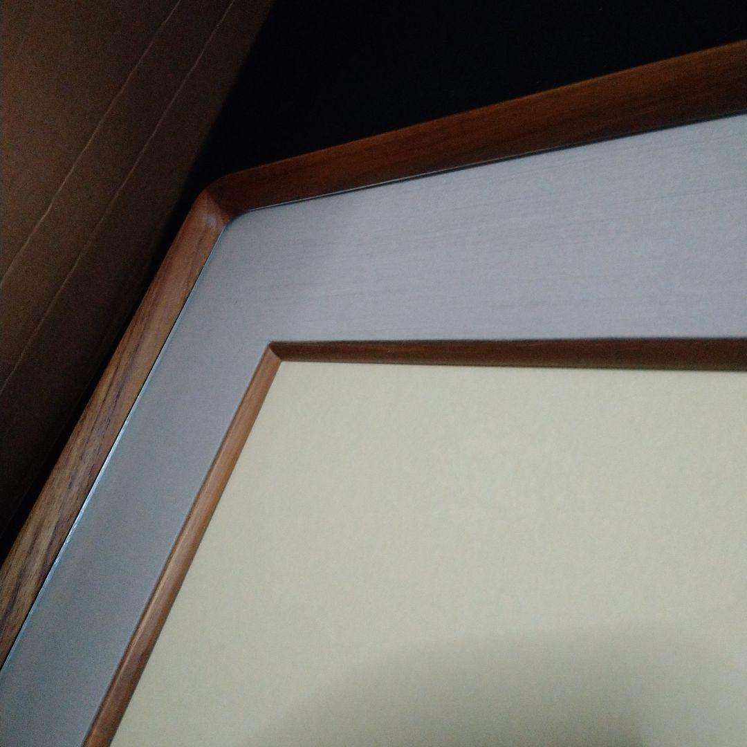 書道額   高級色紙額   本チーク材   隅丸   落とし仕様
