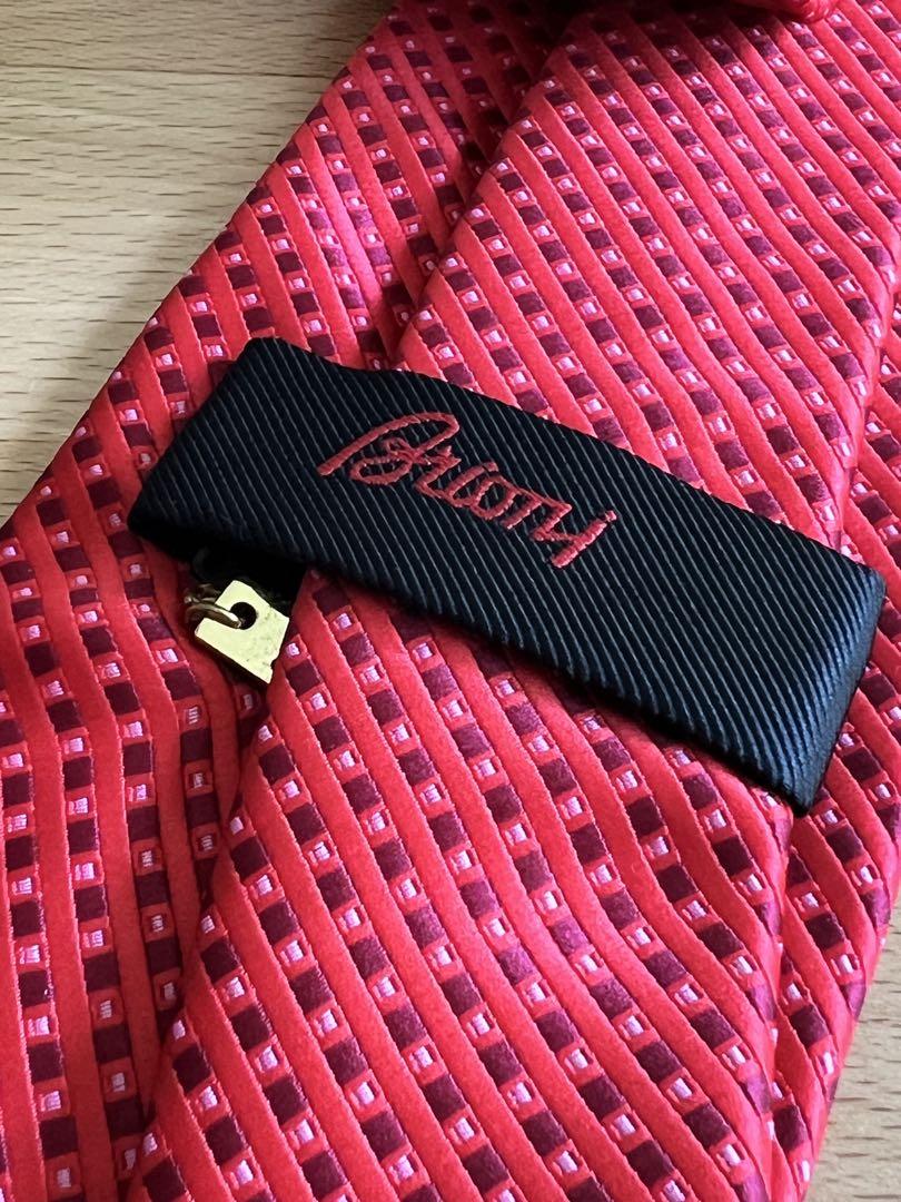 未使用品 Brioni レッド ドットパターン ネクタイ ブリオーニ