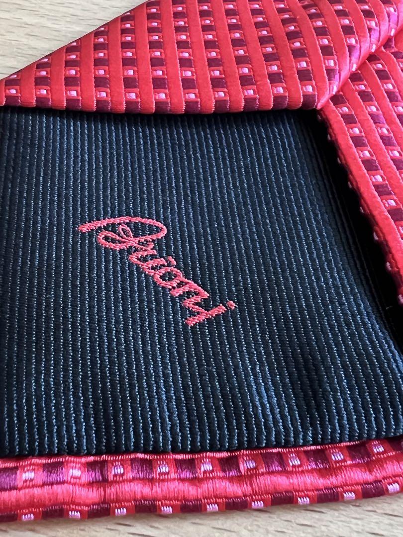 未使用品 Brioni レッド ドットパターン ネクタイ ブリオーニ