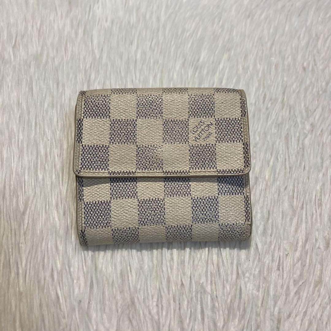 格安新品  VUITTON 今週限定 ルイ・ヴィトン ロゴ ダミエ ホワイト 三つ折り 小物