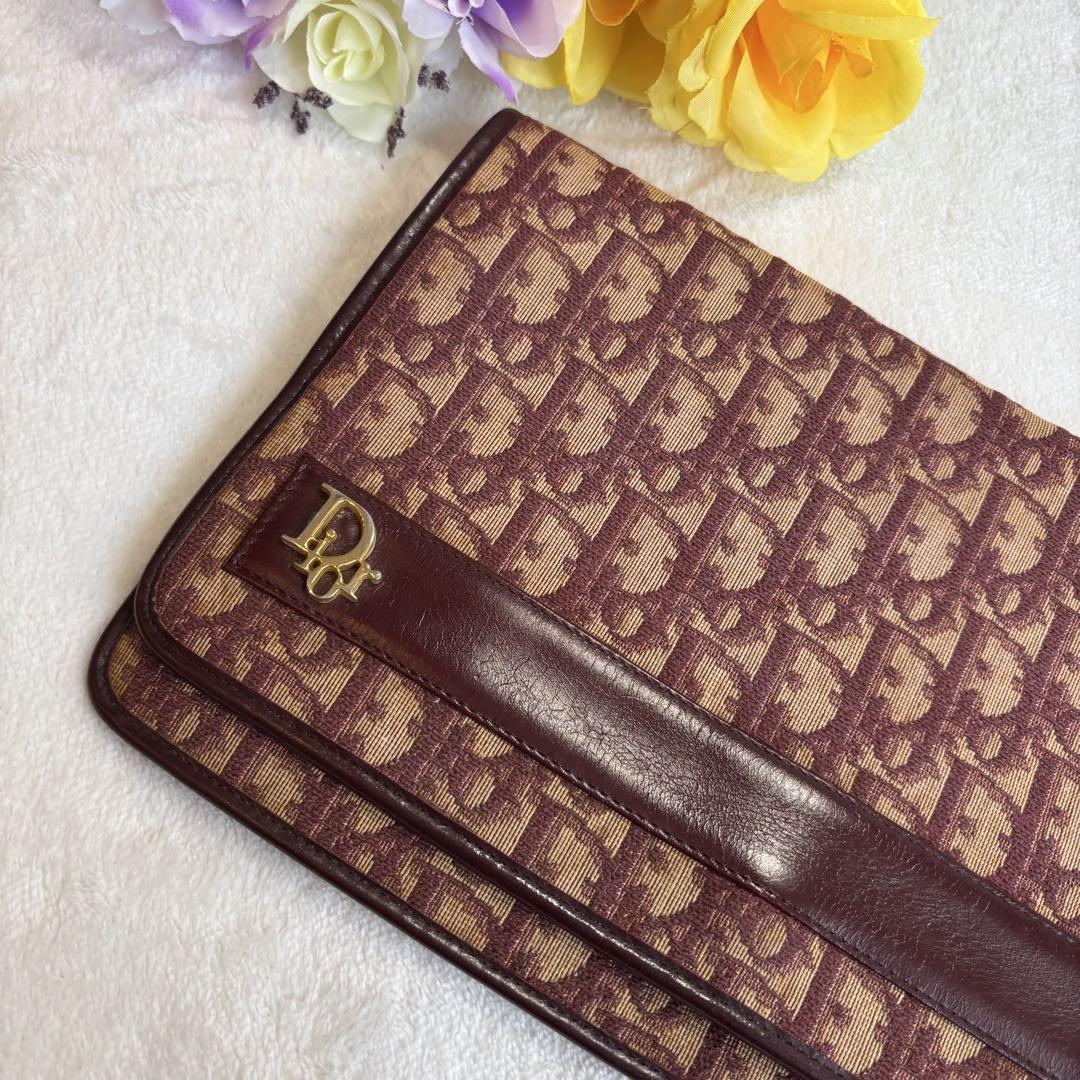 極希少✨】Diorトロッター ビンテージ クラッチバッグ ロゴ金具
