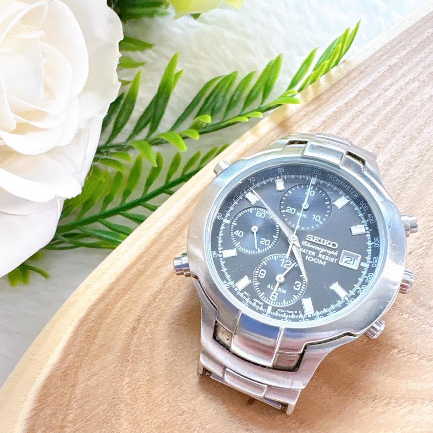 中古セイコーSEIKO 7T32-7G90 クロノグラフベルトなし現状品