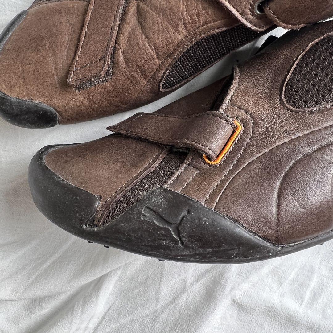 Archive PUMA velcro leather shoes brown