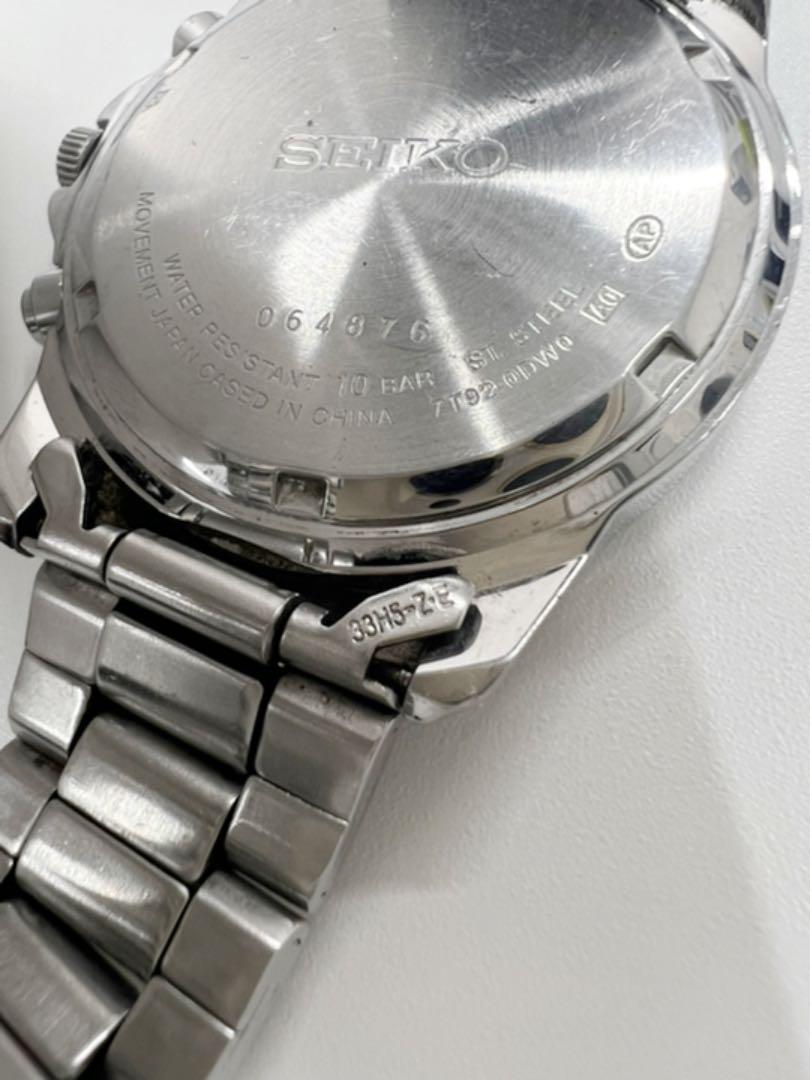 豊富な人気 SEIKO 7T92-0DW0 10気圧防水 電池切れ NLwcK-m90633265785 クロノグラフ 腕時計 限定25%OFF