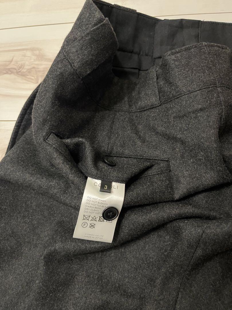 COMOLI 24AW ウールフラノパンツ A03-03022