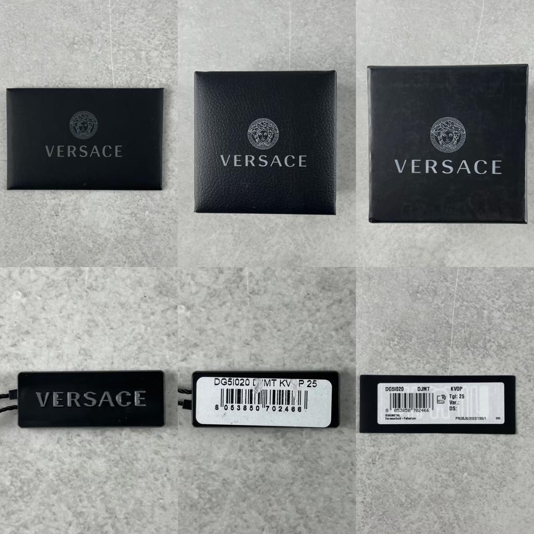未使用・箱付　VERSACE ベルサーチ グレカ チェーン　リング　21号