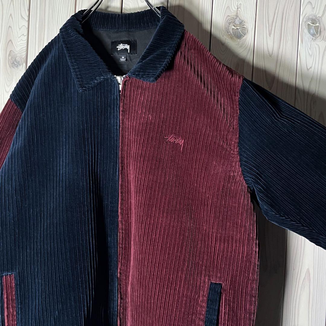 『stussy』 コーデュロイジャケット　刺繍ロゴ　希少カラー　オリーブ　【S】 stussy』 コーデュロイジャケット 刺繍ロゴ 希少カラー オリーブ