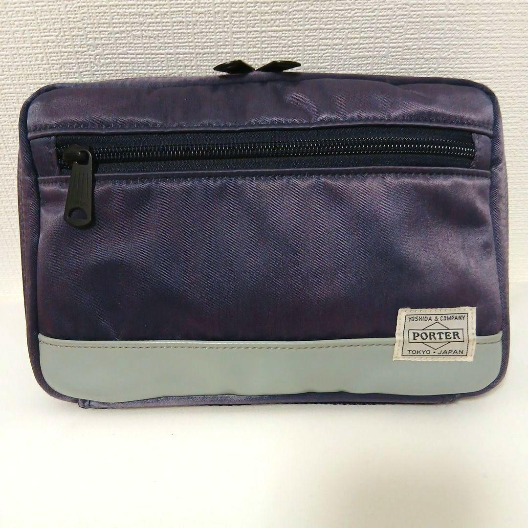 PORTER ポーチ パープル ナイロン バッグ ポケット多数