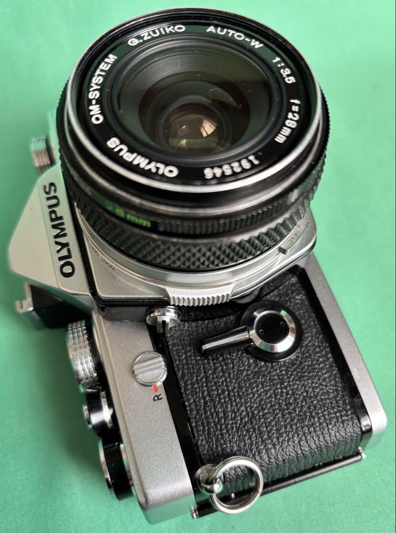 ★ OLYMPUS OM-1 + ★ 広角レンズ28mm ☆ OLYMPUS OM-1 (革ケース付)+ ☆広角レンズ 28mm