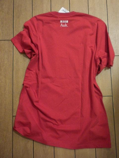 わないⓕ Mensライン 赤が可愛いコットンTシャツ XS YDObI-m90648377791 MSGM 正規エムエスジイエム さいね