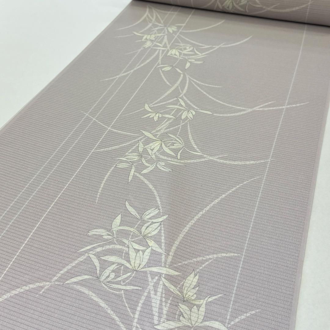 新品 東レ 夏 絽 小紋 反物 絽ちりめん 鳩羽色 2306