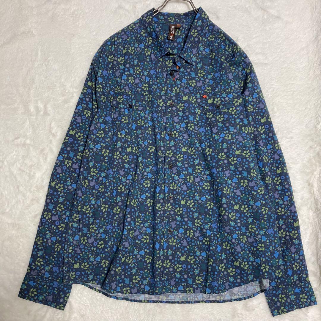 未使用　MULITIA ロバ　ボタニカル柄　シャツ　XXL 大きいサイズ