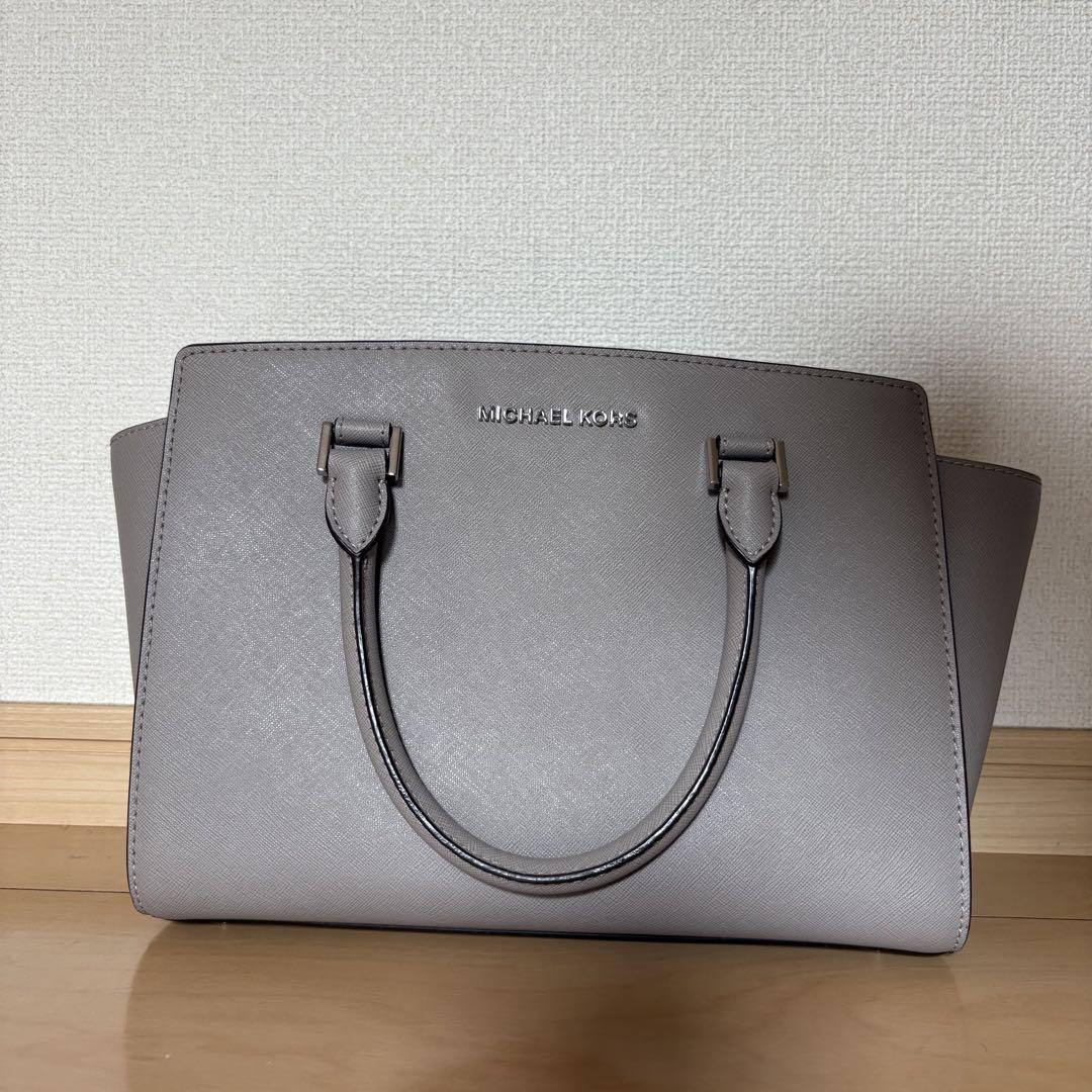 MICHAEL KORS グレー ハンドバッグ ☆新品☆MICHAEL KORS マイケルコース 2wayバッグ グレー系
