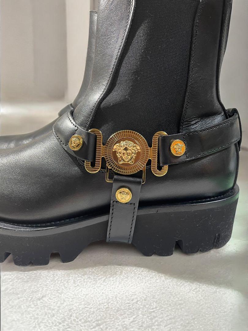 靴 VERSACE Harness design Side-gore Boots
