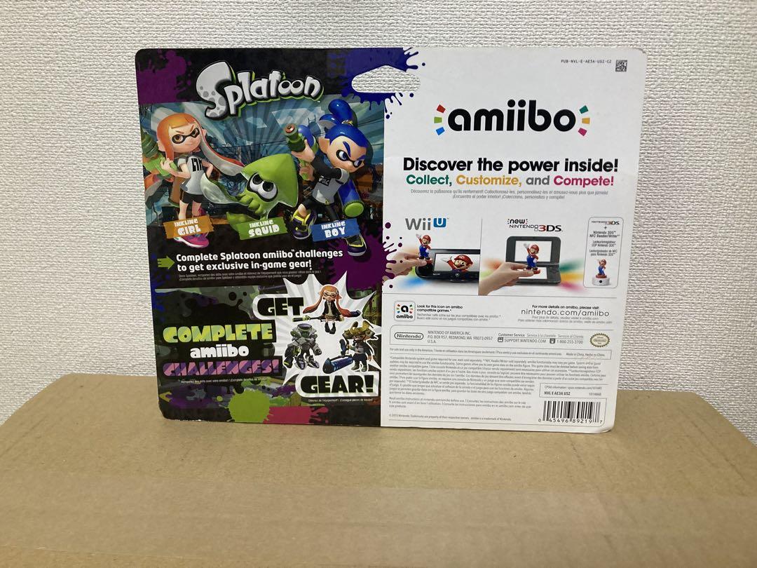 レア】未開封 英語版 スプラトゥーン amiibo ボーイ ガール イカ